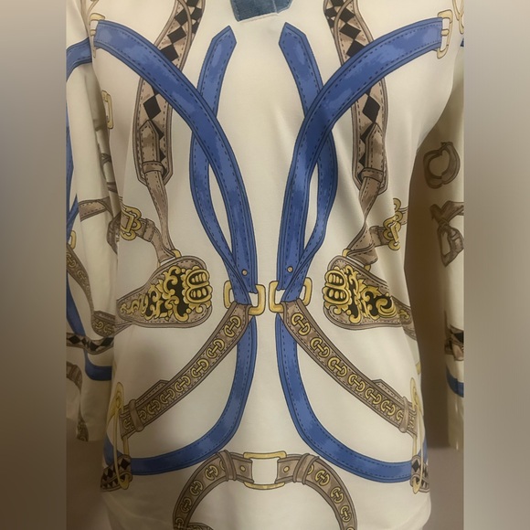 J.McLaughlin Equestrian Chambray Top - Picture 8 of 10